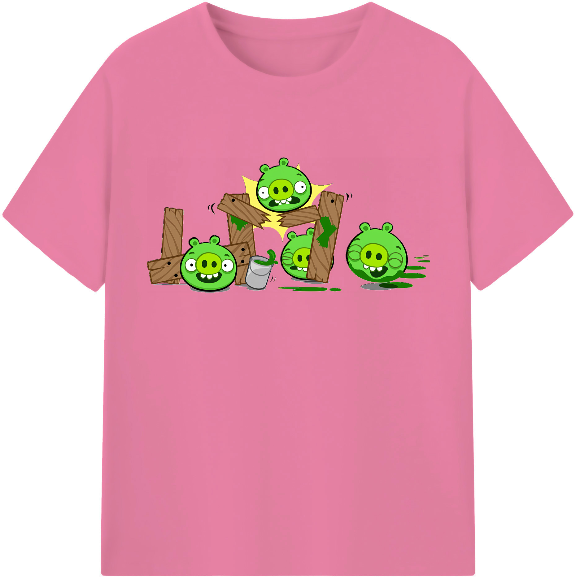 （画像用） Angry Birds アングリーバード 綿100％半袖Tシャツ（フロントプリント）